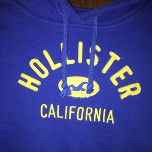 Blue Hollister pullover hoodie
